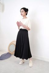 Cream soft knit top