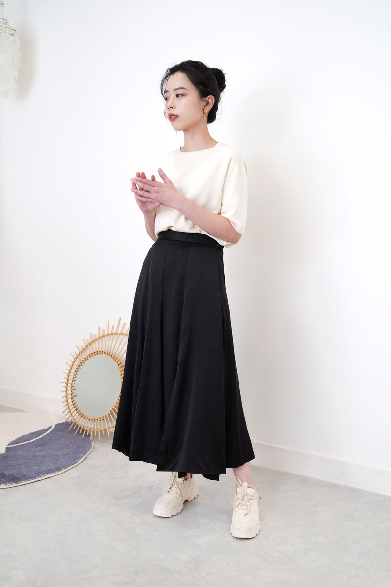 Cream soft knit top