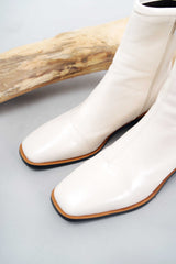 Off white square toe boots