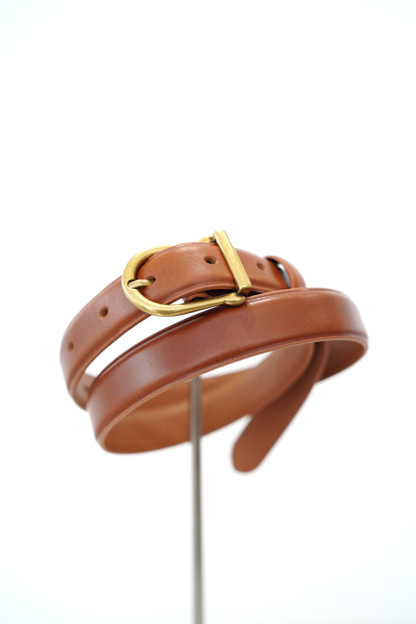 Brown leather vintage belt