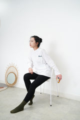 White baguette tee