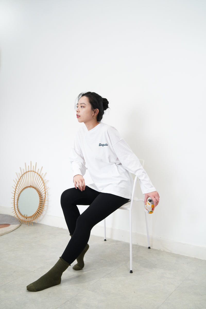 White baguette tee