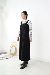B/W stripes top in ruffle fringe
