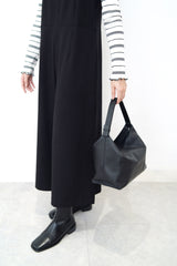 B/W stripes top in ruffle fringe