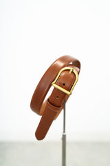 Brown leather belt w/ bronze buckle
