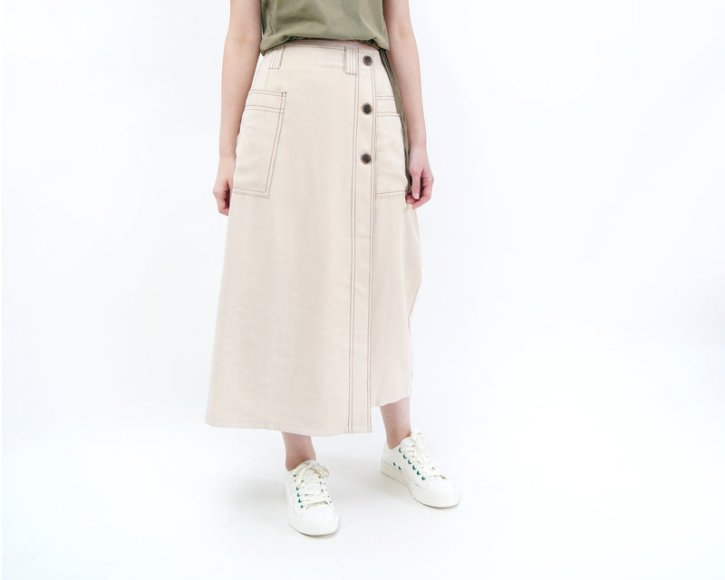 Dark olive green top w/ string hem