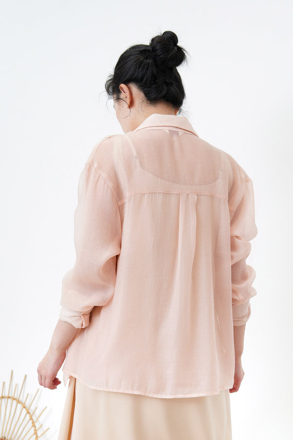 Sakura sheer chiffon shirt