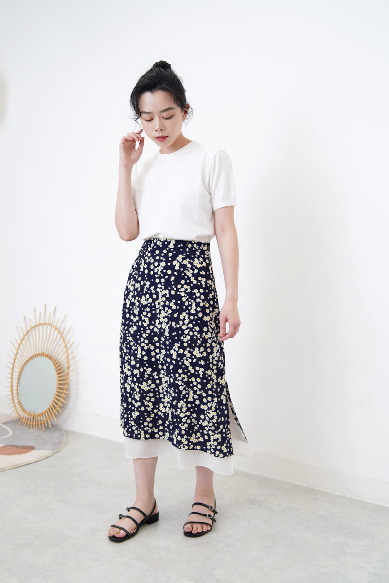 White minimal soft knit top