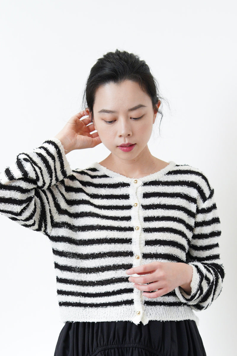 B&W stripes cardigan