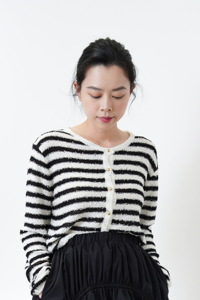 B&W stripes cardigan