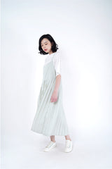 Baby blue cami dress in pleats