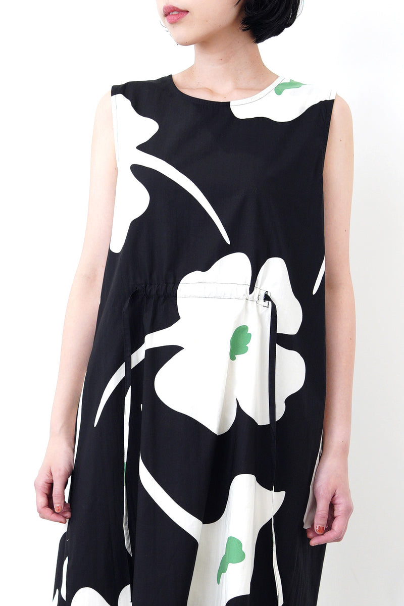Black floral dress w/ waist string