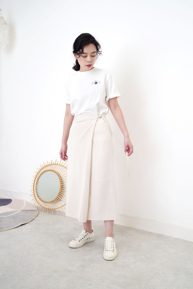 White smily face tee top