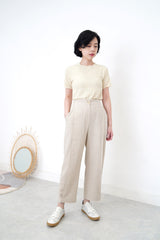 Cream stripe texture top