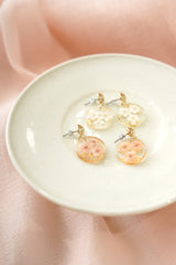 Pressed floral earrings