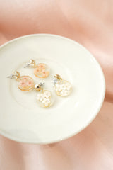 Pressed floral earrings
