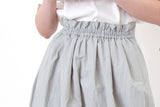 Grey blue skirt in gather waist detail