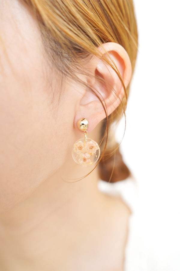 Pressed floral earrings