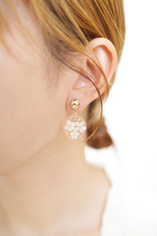 Pressed floral earrings