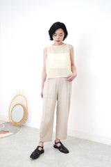 Light yellow minimal crochet vest