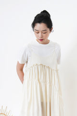 Ivory cami one pleats w/ ruffle pleats