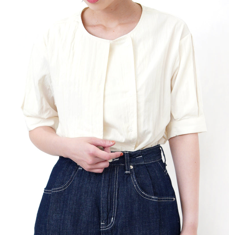 Ivory double layers shirt blouse
