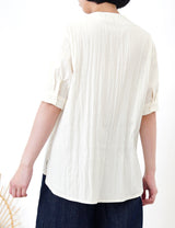Ivory double layers shirt blouse