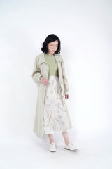 Ivory skirt in marble print