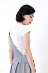 White basic tee top