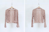 Lotus pink shirt blouse in wrinkle texture