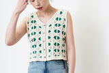 Green crochet vest