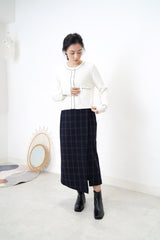 White cardigan in stitch details