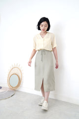 Green pocket skirt in waist string