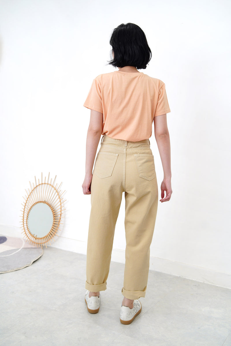 orange soft tee w/ knot details