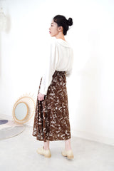 White premium shirt in layers peter pan collar
