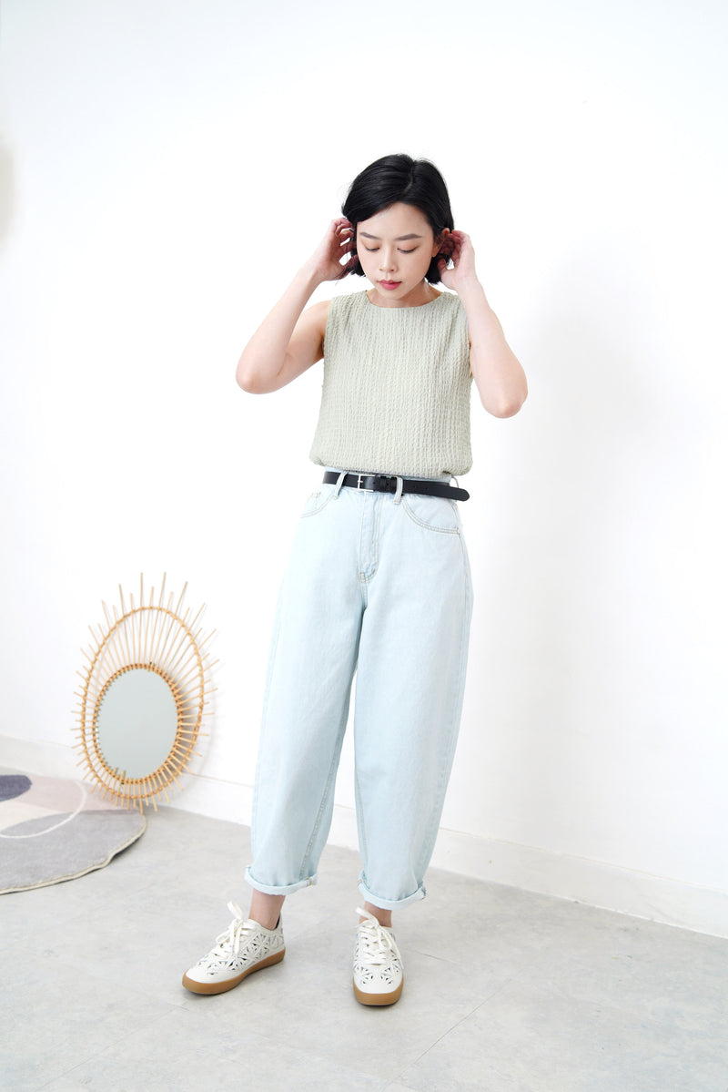 Black leather high waist belt