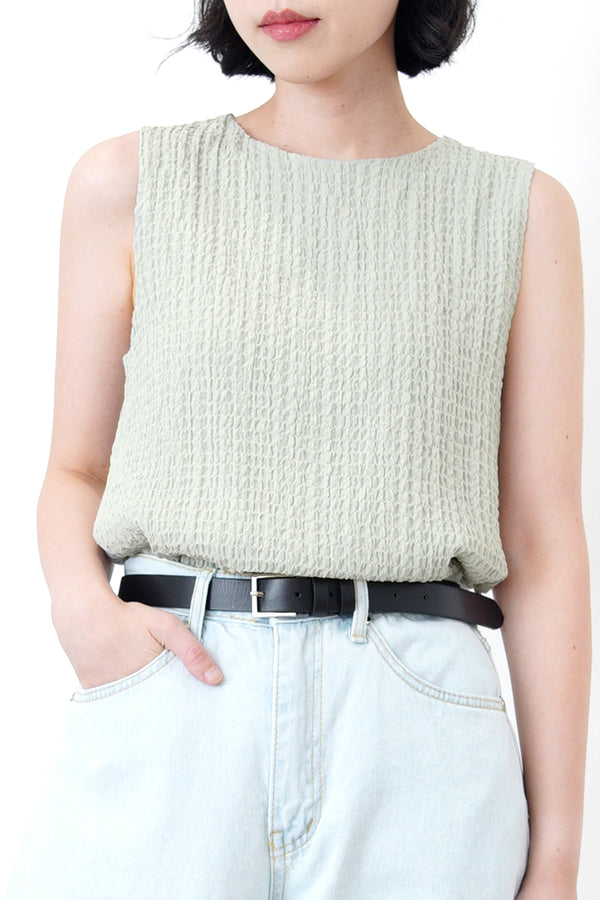 Black leather high waist belt