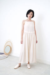 Cream cami maxi dress in stripes pattern