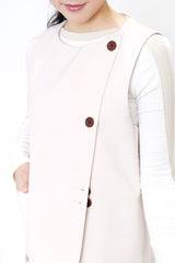 Nude premium buttons vest