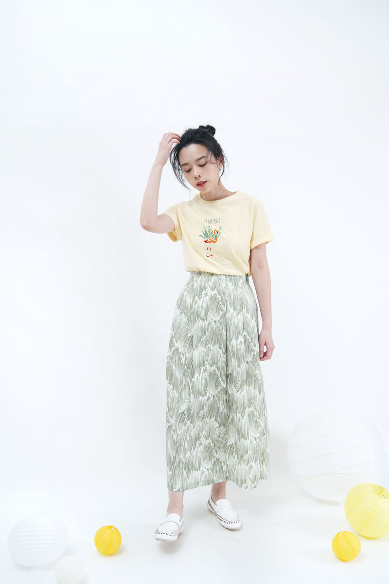 Green grass pattern skirt