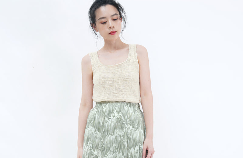 Green grass pattern skirt
