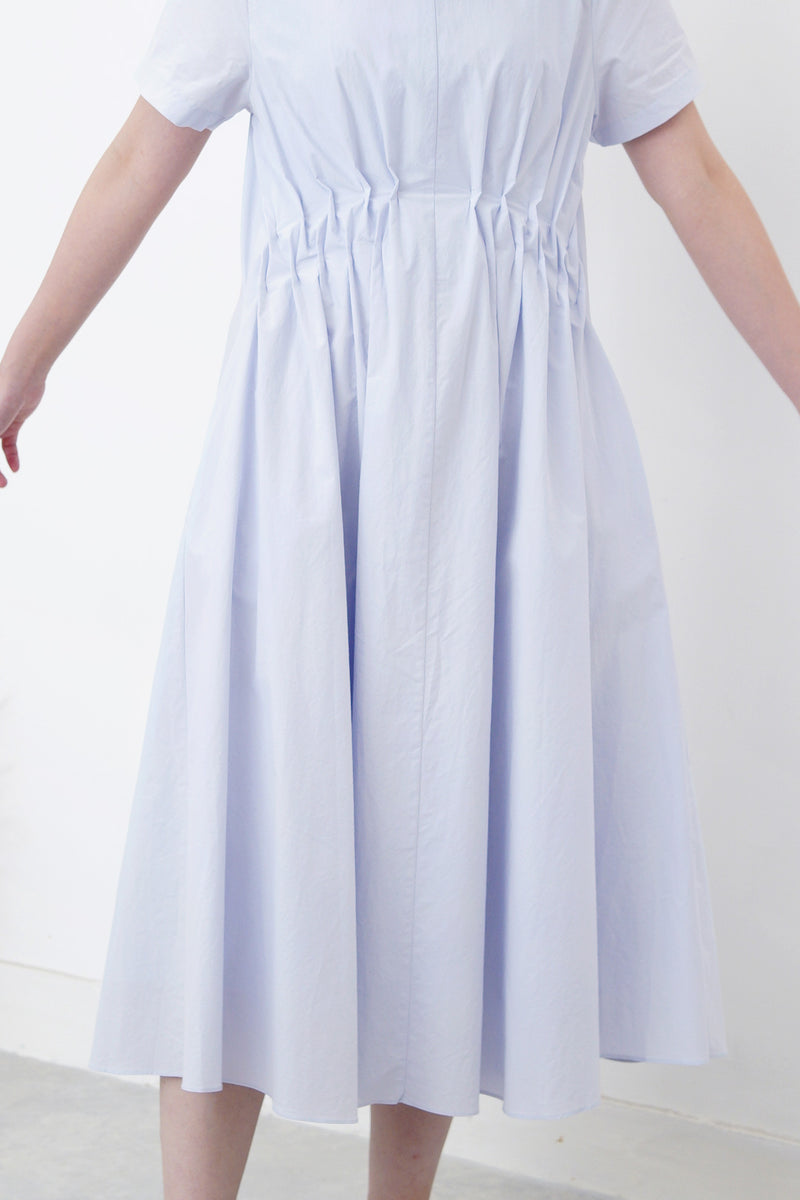 Pastel lavender dress w/ gather details