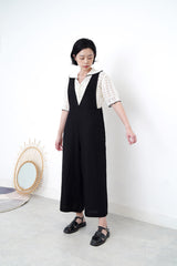 Black linen jumpsuit