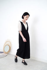 Black linen jumpsuit