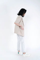Off white wash out jeans in pencil cut