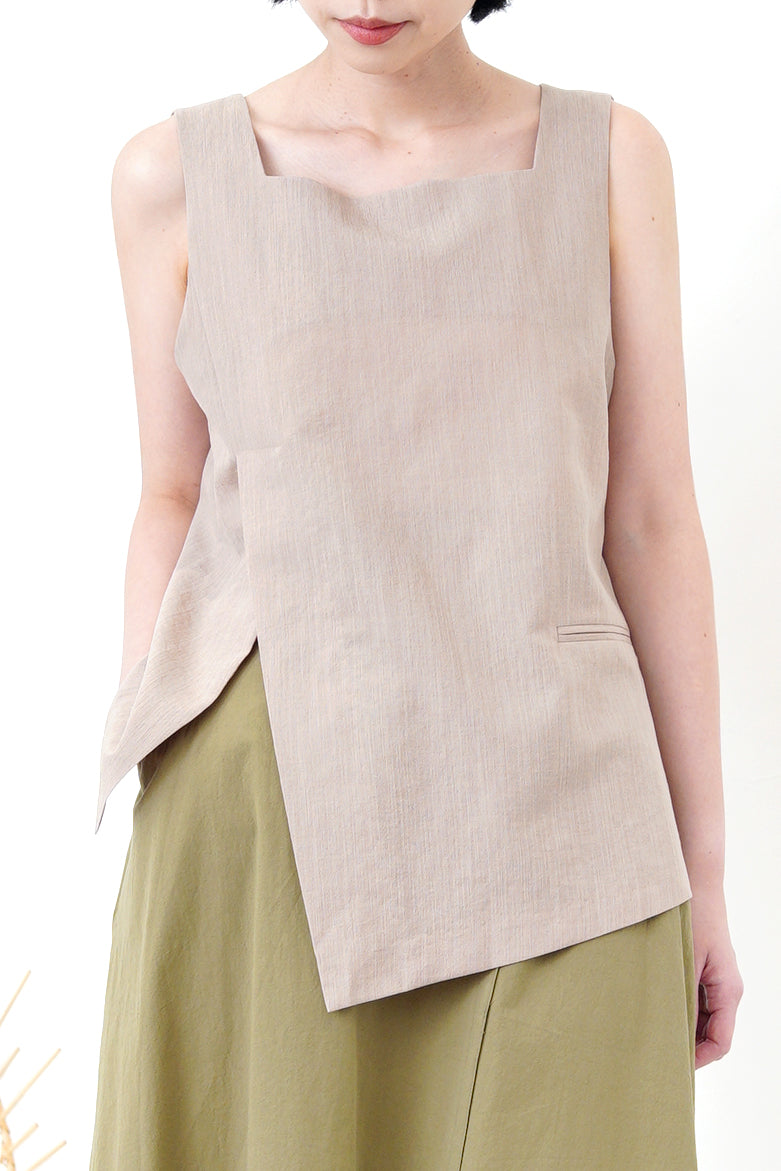 Choco vest w/ split hem