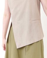 Choco vest w/ split hem