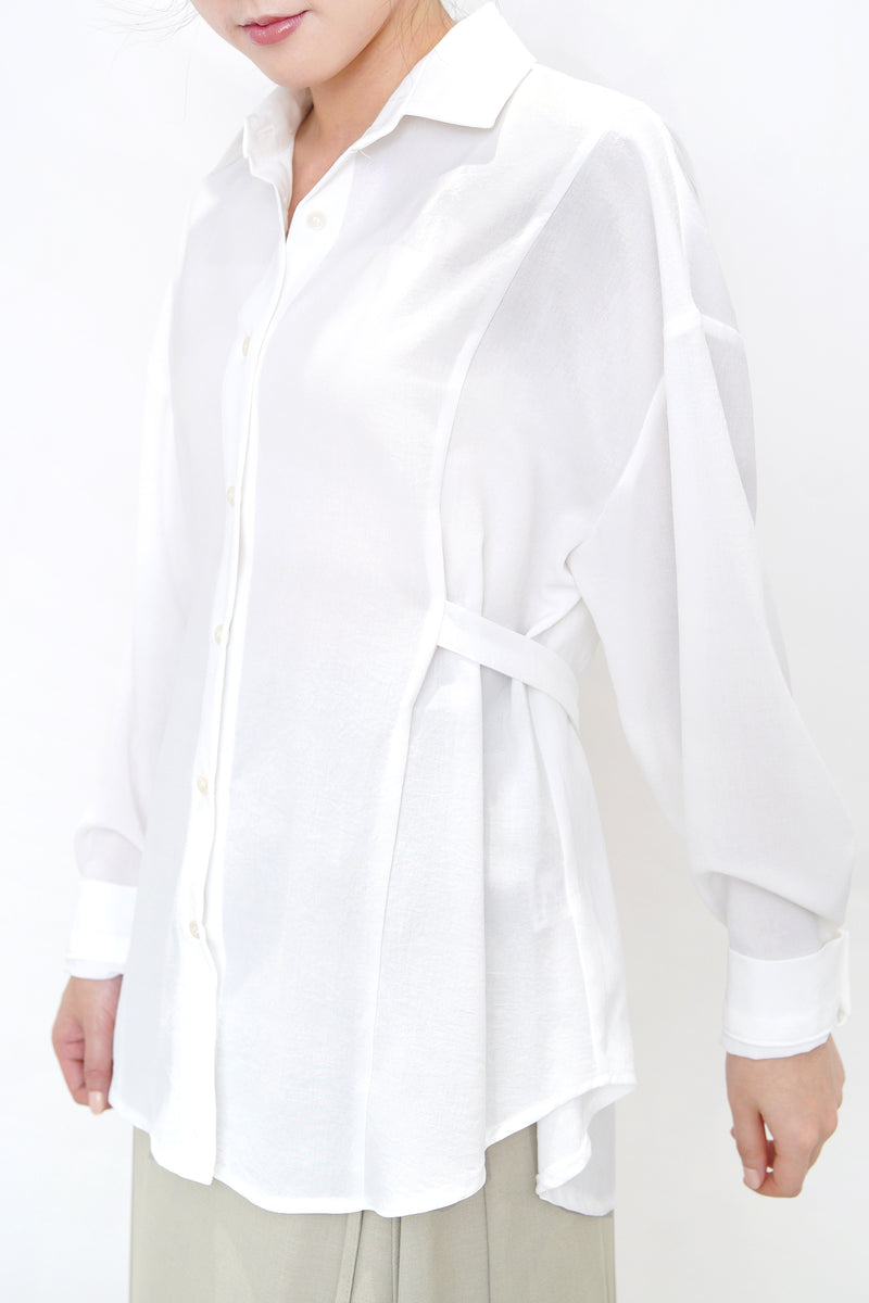 White premium shirt w/ waist strap