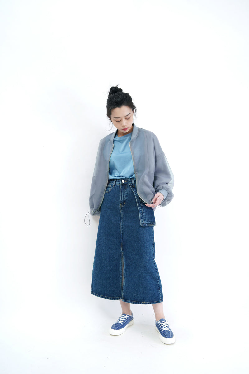Cyan basic tee top