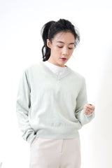 Mint v neck premium sweater